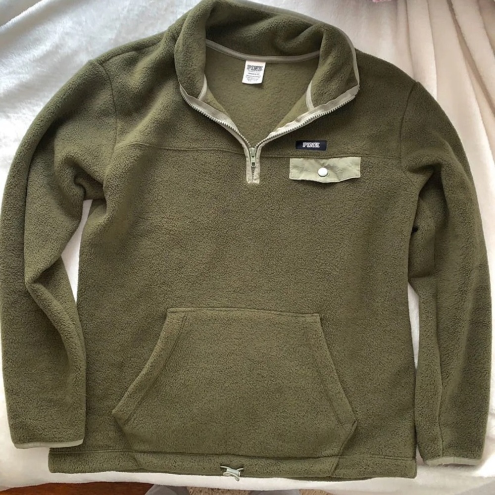 Vs pink quarter zip jacket